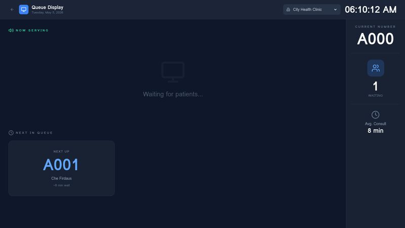KlinikQ TV Display screenshot
